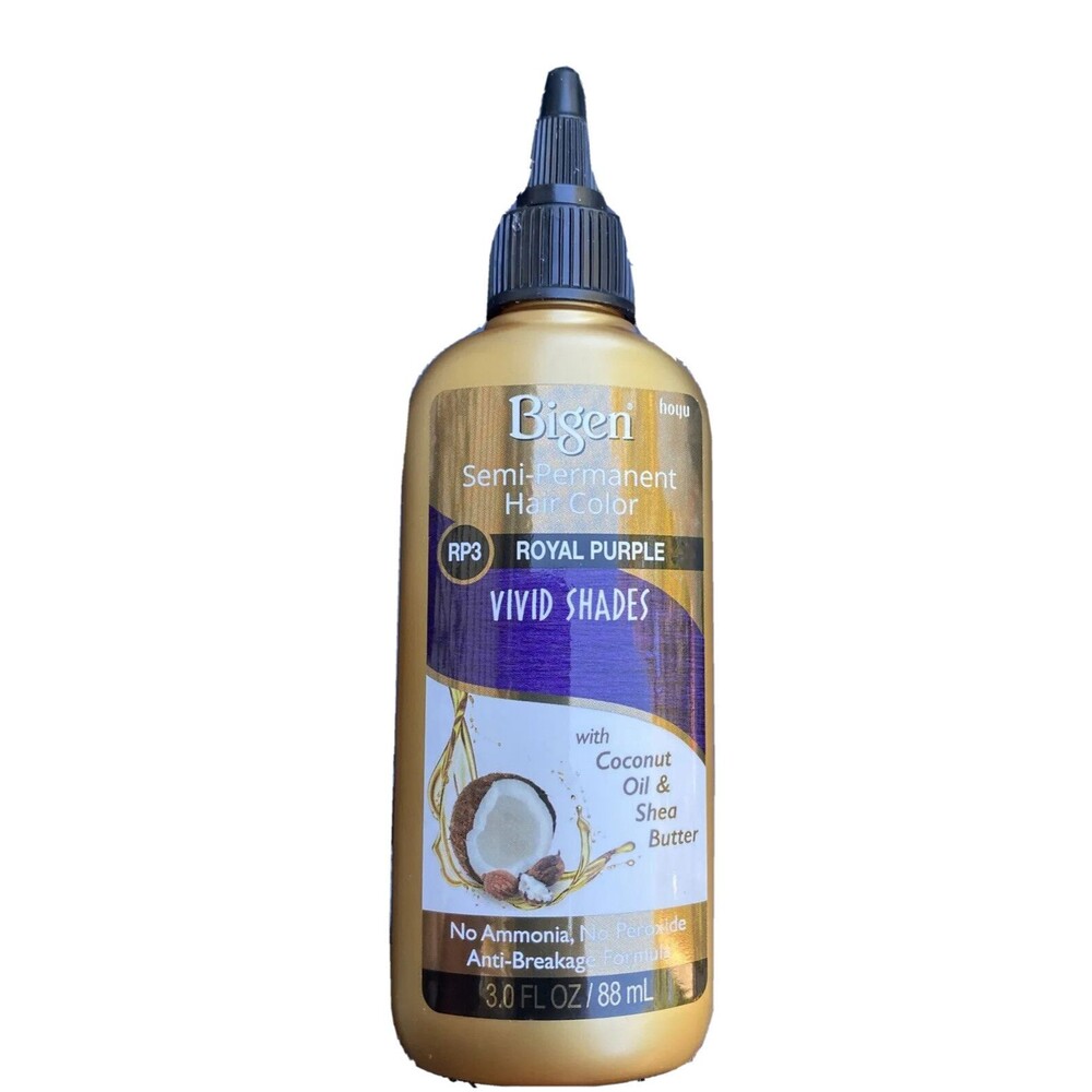 Bigen Vivid Shades Semi-permanent Hair Color Royal Purple 3 oz New